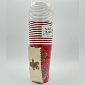 12 Holiday Travel Cups Gingerbread Men